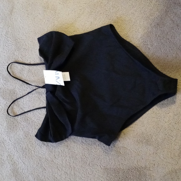 Zara Other - **NWT** ZARA BLACK VOLUMINOUS BODYSUIT WITH BOW SIZE LARGE
